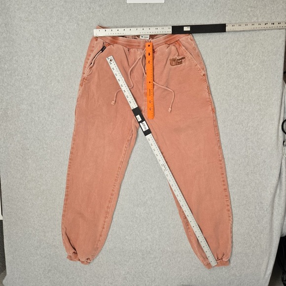 Crazy Shirts Men Activewear Pants M Peach Embroidered Pumpkin Dye Jogger Y2K - Picture 8 of 12